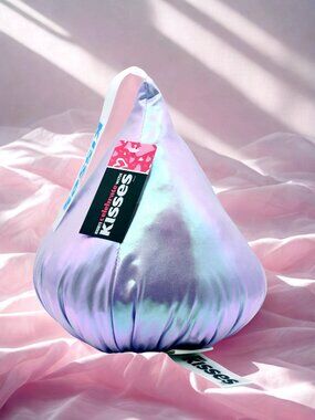 Hershey's Kisses Plush Pillow Silver Iridescent Valentine's Day NWT Dan Dee
